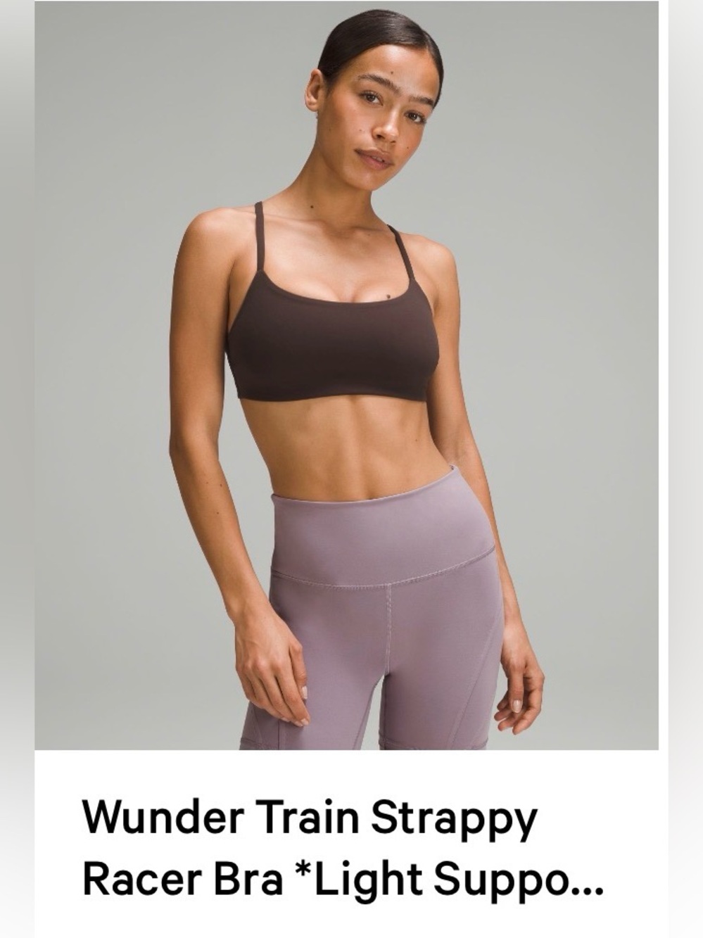 Lululemon Wunder Train Bra Espresso